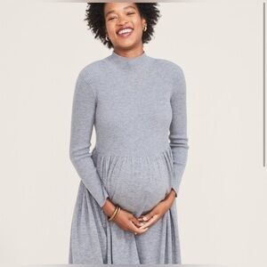 Used Hatch Maternity Zinnia Grey Sweater Dress - size 3 (10-12)
